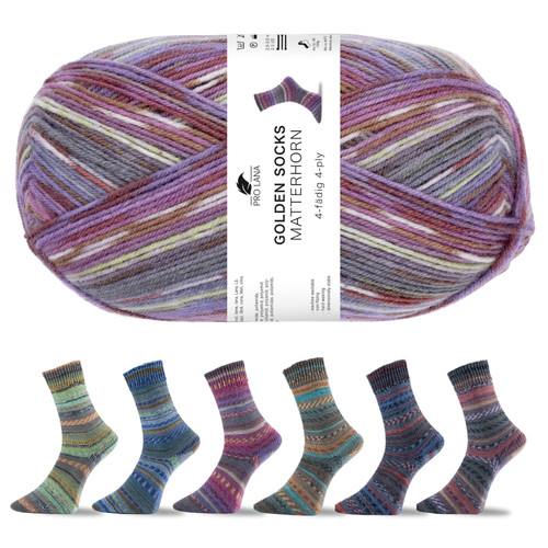 Pro lana golden socks - golden,