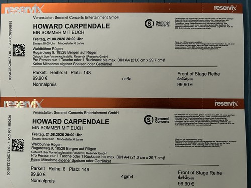 Howard carpendale tickets - tickets,