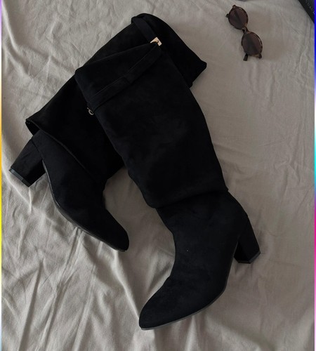 Schwarze overknee boots - schwarze, overknee-boots