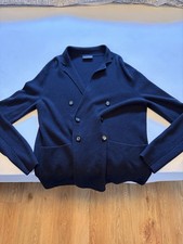 Hochwertiger Strick Cardigan Von Emporio, Armani / Größe 48 In Navy Blau