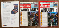 Bally Who dunnit ? 2 Flyer + Kurzbeschreibung / Flipper Pinball