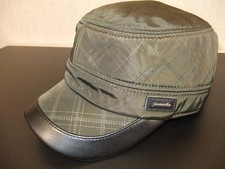 Herren Winter Kappe , Ohrenschutz, Warme Schirmmütze,  Schwarz Leder Umrandung