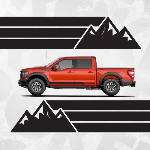 Mountain side stripe decal - stripe,