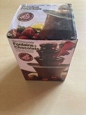 Mini Chocolate Fontaine Chocolatier Schokoladenbrunnen braun Edelstahlschale