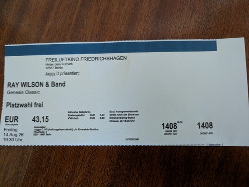 Konzertkarten ray wilson - wilson, &