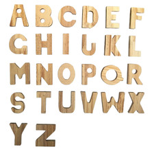 Holzbuchstaben aus Holz 36