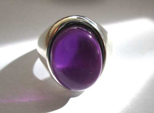 Designer amethyst ring 925 - ring,