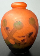 Glas, Vase, Charles Schneider, Frankreich, ca. 1925, Einschmelzungen, Art Deco,