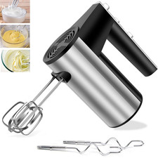 450W Handmixer Küchenmaschine Handrührgerät Hand Rührer Mixer Edelstahl Zubehör