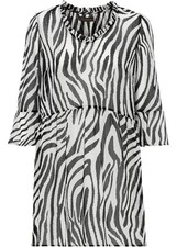 Longbluse Gr. 40 Schwarz Weiß