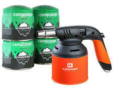 Profi Lötlampe Lötbrenner Bunsenbrenner mit Piezozündung für Kartuschen 190g