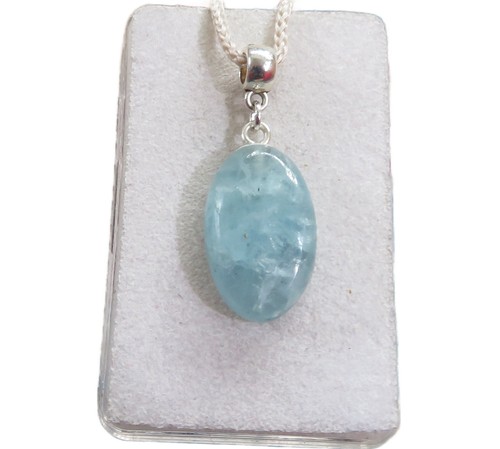 Aquamarin cabochon anhänger - aquamarin,