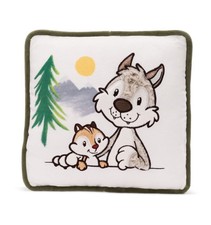 Forest friends kissen - forest, wolf