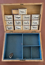 Antik Holz Geld Kassette