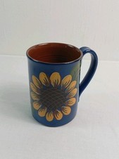 Römhild Keramik DDR Krug Humpen Bierkrug mit Sonnenblume