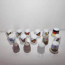 Fingerhüte Sammlung Konvolut 15 Stück Fingerhut Schmetterling, Berlin, Blume,..