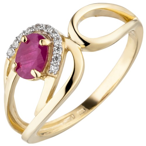 Damenring ring 333 gelbgold - 333,