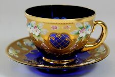 JOSKA BODENMAIS - Glas Gedeck KAFFEEGEDECK Kaffeetasse Tasse - KOBALT GOLD