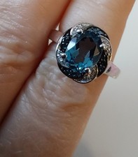 London blauer Topas Ring