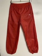 Adidas vintage Nylon Glanz Hose Gr. M D4 shiny kurze Hose rot sampdoria 372