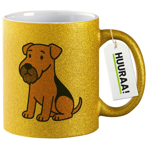 Glitzertasse airedale terrier - airedale,