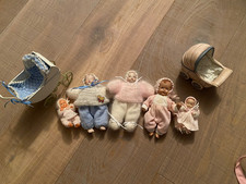 Puppen aus Sammlung 5 Stück als Set, 10-17 cm, verschiedene Marken, Miniatur