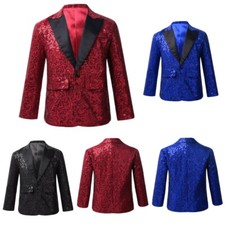 Jungen Pailletten Sakko Blazer