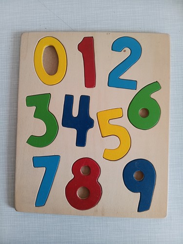 Holz zahlen puzzle - holz,
