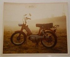 Original Foto GARELLI MOFA orange Feldweg Italien um 1960/1970