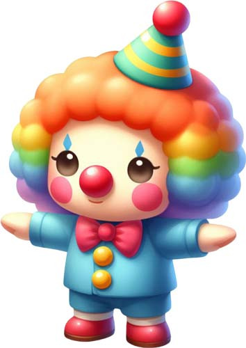 Bunte niedliche baby clown - bunte,