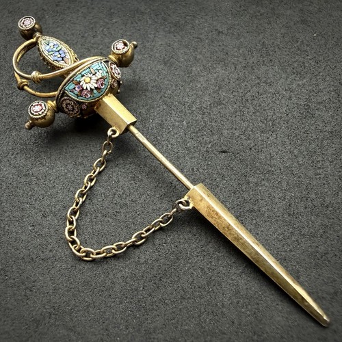 Mikromosaik brosche degen - mikromosaik,