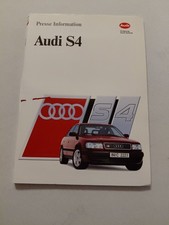 Audi S4 Pressemappe (Deutsch, Mai 1991) – Original Audi AG Presseinformation mit