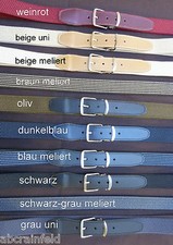 elastische Gürtel Stretchgürtel Stoffgürtel mit Lederendstück 30mm breit