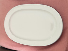 Friesland Kleine Brise - Fleisch-Platte Servierplatte mit blauem Rand L: 33 cm