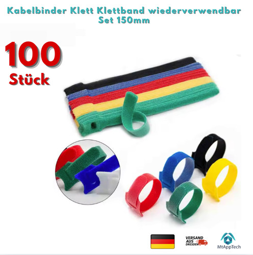 100er pack kabelbinder klett - kabelbinder,