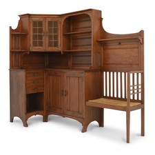 ANTIK! Eckschrank mit Sitzbank