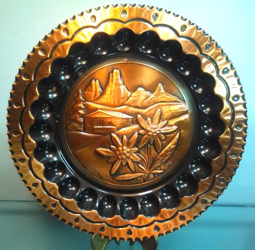 Kupfer teller wandbehang - kupfer,