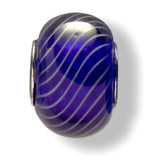 Mia Beads Muranoglas Bead echt Silber 925 Sterling blau Charm Bettelarmband