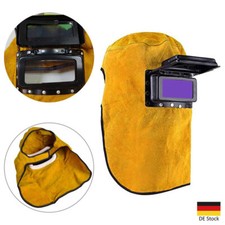 Klarglas Lederhaube Schweißhelm Maske Augen Gesichtsschutz Ausrüstung Schutz DE