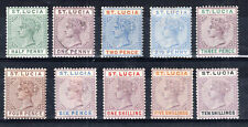 St Lucia 1891-98 Queen Victoria Set Sg 43-52 Mlh /MH