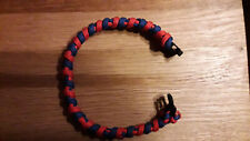 festes geflochtenes rot-blaues Halsband für Hunde & Katzen bzw. Arm-, Fußkette ?