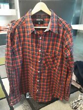 Identic Man Herren Hemd Langarm XL Rot Blau Weiß 