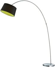 Stehlampe Bogenlampe Bogenleuchte schwarz H200 cm 1xE27 LED möglich chrom Fuß