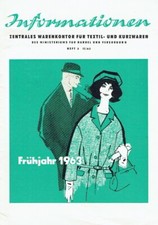 Zentrales Warenkontor für Textilien und Kurzwaren Informationen Heft 3 DDR 1963