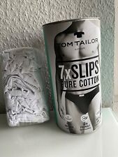 TOM TAILOR 7 Slips 100% Baumwolle Unterhosen Unterwäsche inkl. Dose XL 7 weiß