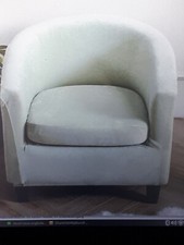 Husse Sesselschoner Cocktailsessel Clubsessel Loungesessel 2 teilig mintgrün