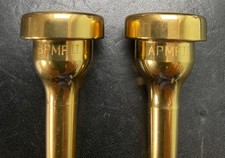 2 Monette Piccolo Trompete Mundstücke vergoldet B/A!!!