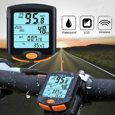 Kabellos Funk Fahrradcomputer LCD Fahrrad Tachometer Radfahren Kilometerzähler