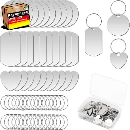 Edelstahl anhänger set mit - edelstahl,