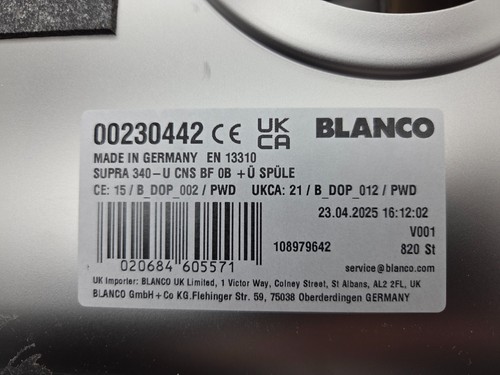 Blanco supra 340 edelstahl - blanco,
